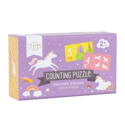 A Little Lovely Company Counting Puzzle Unicorn Dreams