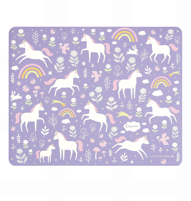 A Little Lovely Company Placemat Unicorn Dreams