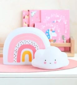 A Little Lovely Company Nachtlamp - 21 Cm - Rainbow - Wit/Roze 5 A Little Lovely Company Nachtlamp - 21 Cm - Rainbow - Wit/Roze -Baby Spullen Winkel UC754 2