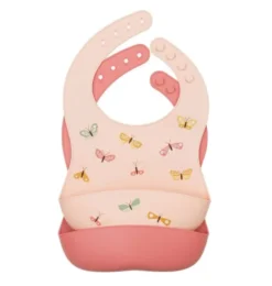 A Little Lovely Company Set Van 2 Siliconen Slabbetjes Vlinders