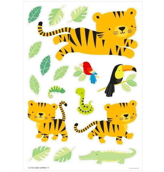 A Little Lovely Company Muursticker Jungle Tijger 1 A Little Lovely Company Muursticker Jungle Tijger